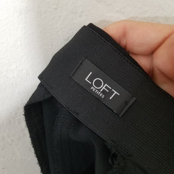 NWT LOFT Petite High Waist Dress Pants Black Size 4P - Picture 7 of 9
